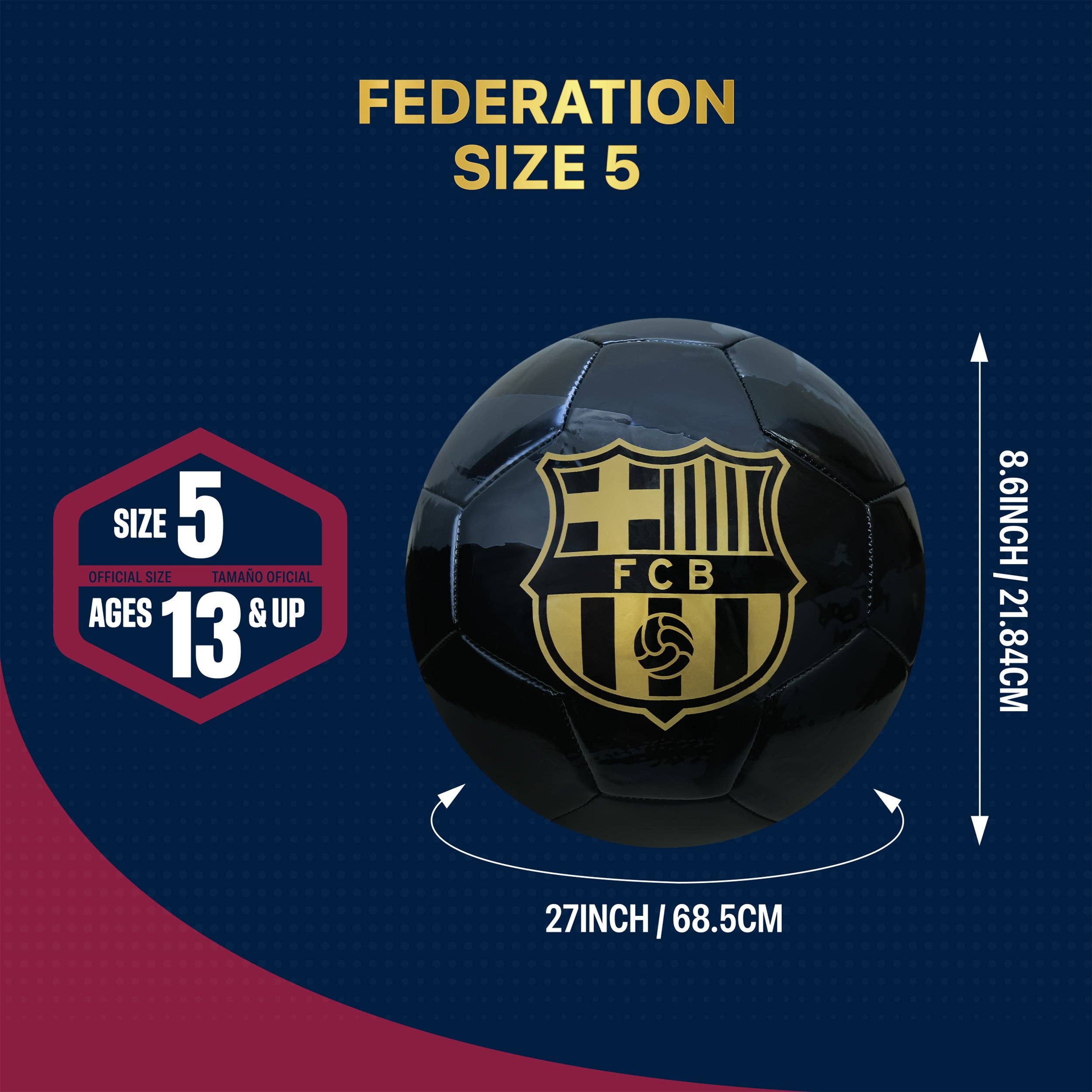 Icon Sports - Wholesale Sports Ball - FC Barcelona Soccer Ball - FCB93BL2