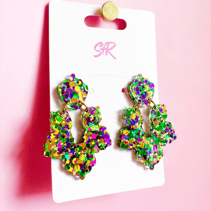 Sandy + Rizzo - Wholesale Dangle Earrings - Mardi Gras Priscilla Dangle Earring3
