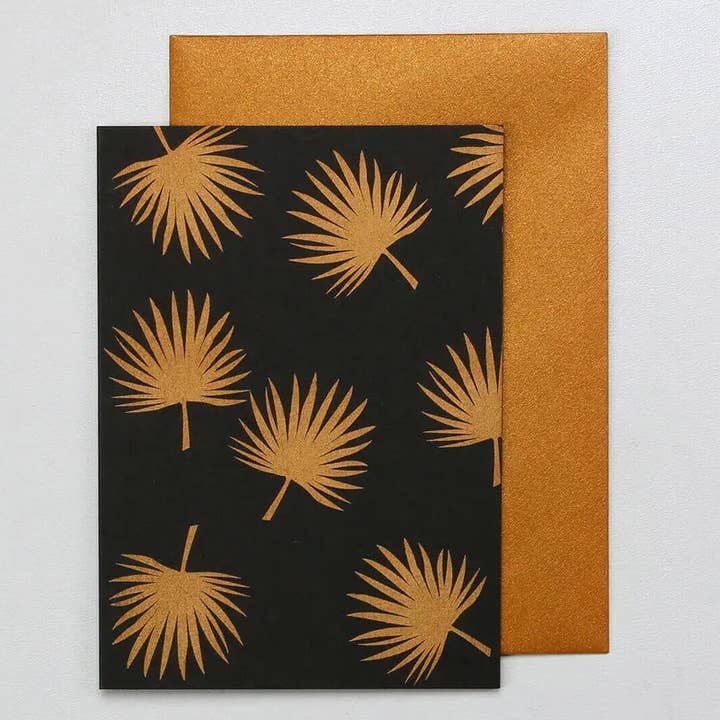 5x Carte Black & Gold - Feuille de palmier pour la vente par Perlenfischer