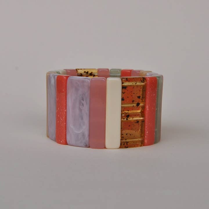 TIEFENBACHER LEHMANN - Vendita all'ingrosso Bracciali a catena e a maglie - Bracciale acrilico multicolore con stecche4