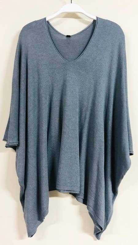 VENTI6 – Túnica - Mulher por atacado – TOP DE MALHA LEVE OVERSIZED COM DECOTE EM V DRAPEADO (2920)17