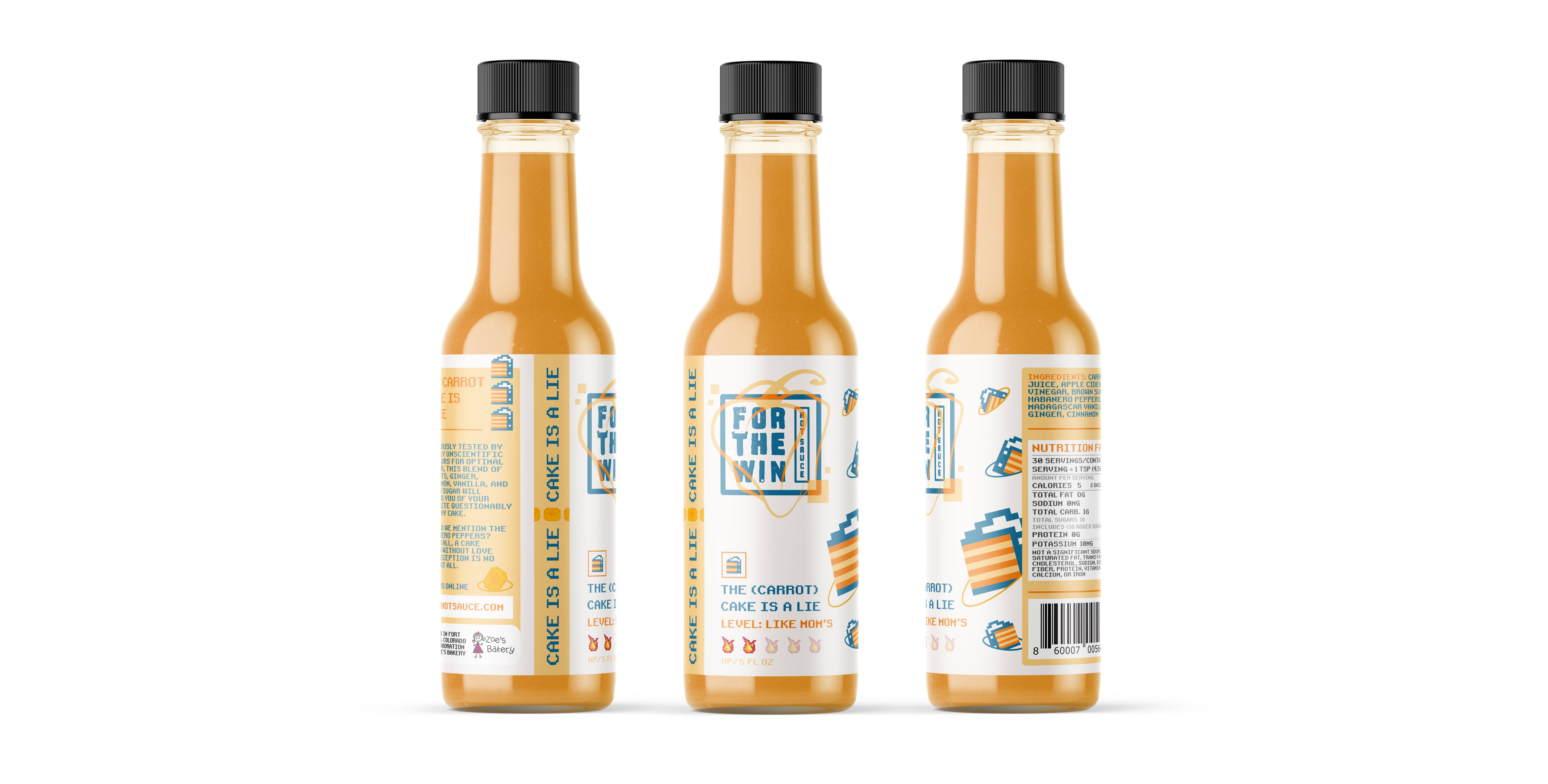 FTW Hot Sauce - Wholesale Hot Sauce - The (Carrot)Cake Is A Lie Habanero Carrot Ginger Hot Sauce2