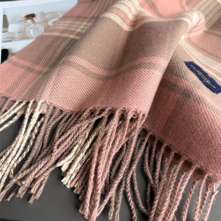 DOUBLJU - Wholesale Scarf - Women's - GENTLE RETRO TASSEL SAND WARM SCARF_CWASC0305812