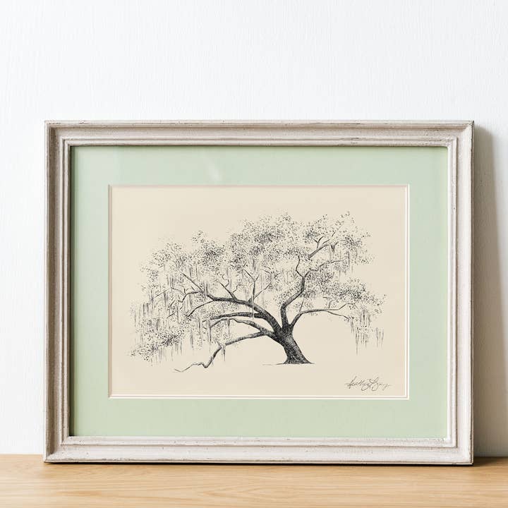 Fly Young Studio – Großhandel Kunstdruck – Gateway Oak Tree — Stift und Tinte — signierter Kunstdruck9
