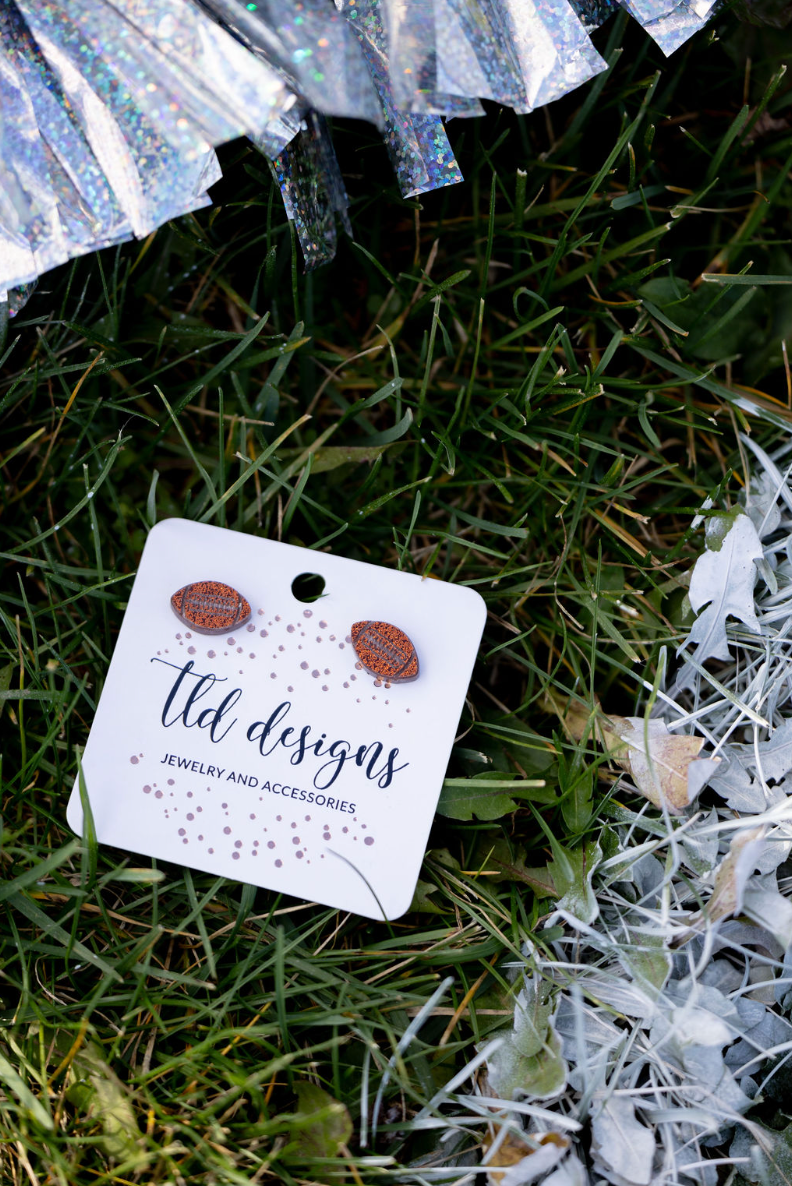 TLD Designs - Wholesale Stud/Post Earrings - Football studs2