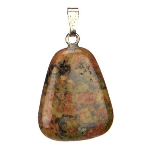 EHAWA - Wholesale Individual Charm/Pendant - Pendant trapezoid, unakite0
