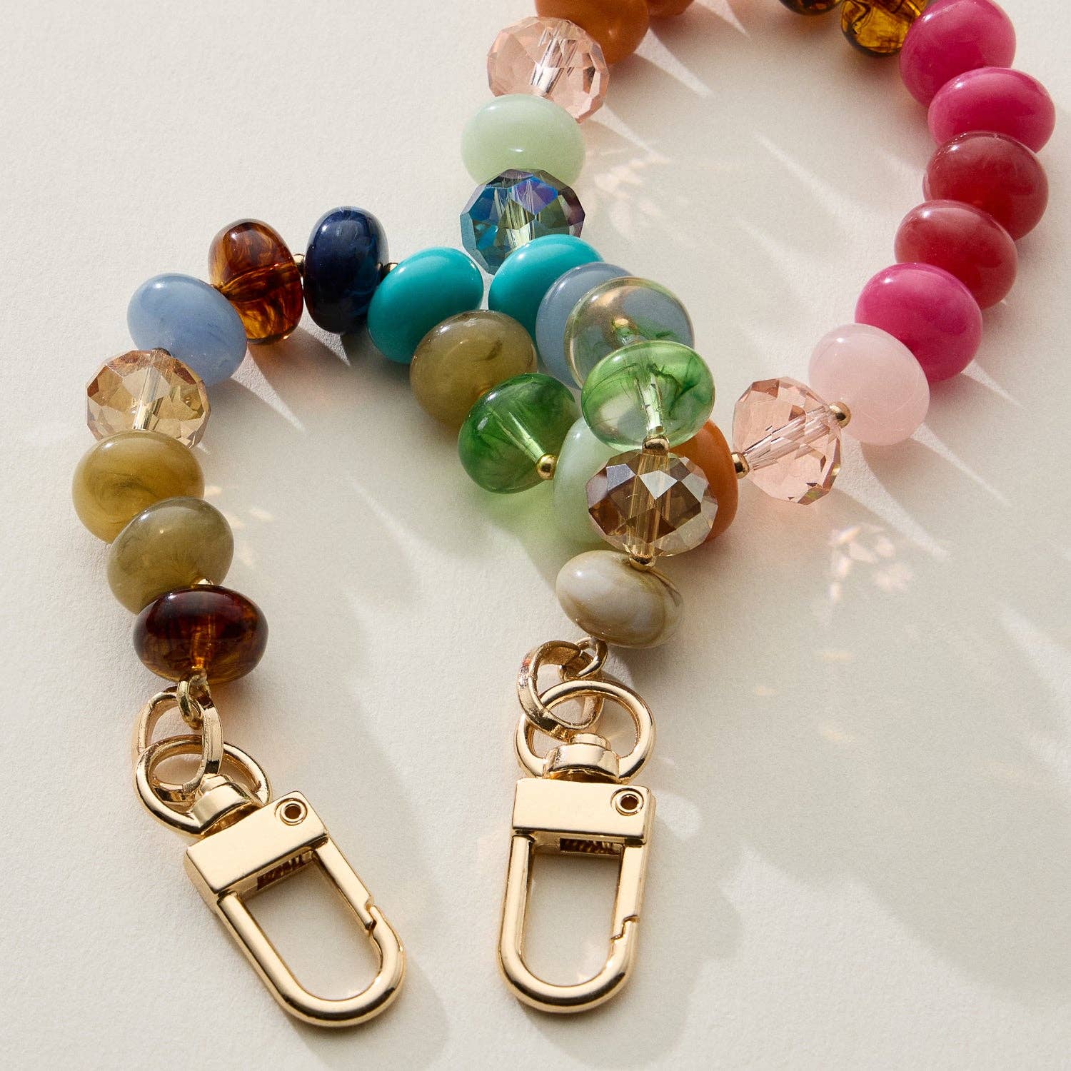 Frem - Wholesale Keychain - Women's - Mixed Bead Bag Keychain with Gold Clasps6