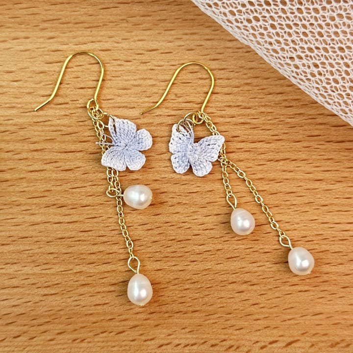 Pendientes de Mariposa (Azules) para venta al por mayor de Miss Peachy