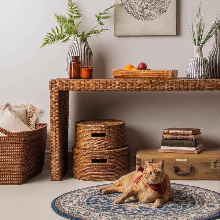 Acacia Home – Engroshandel Konsolbord – Daniella rattan konsolbord 126 cm - mellem3