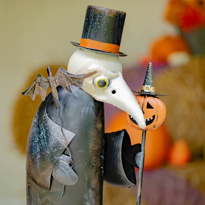 Zaer Ltd. International - Wholesale Ornament - 34.25" Tall Iron Vulture Halloween Figurine1