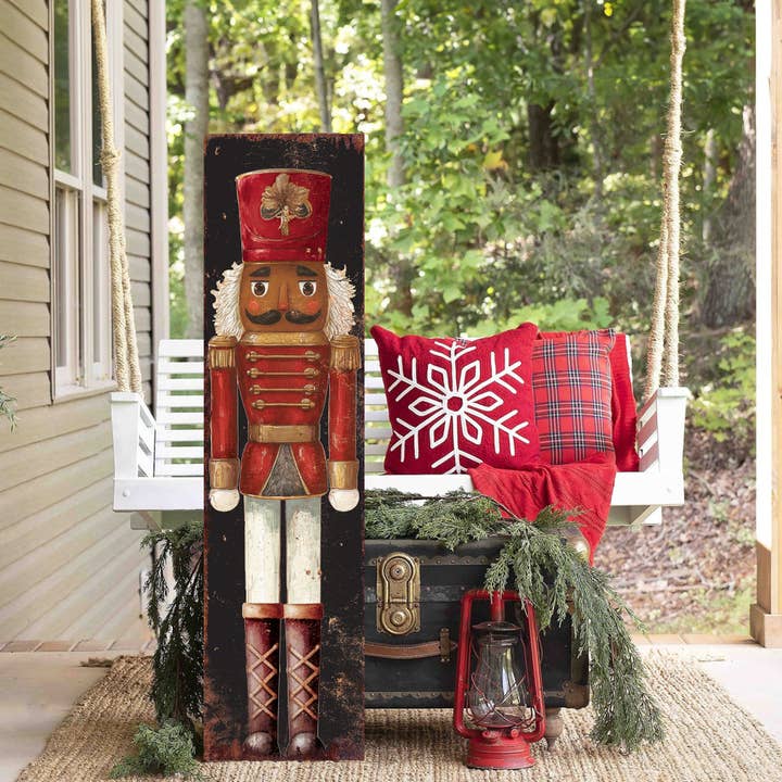 Watercolor Nutcracker Porch Sign | Elegant Christmas Holiday Decor for wholesale by TX USA Corporation