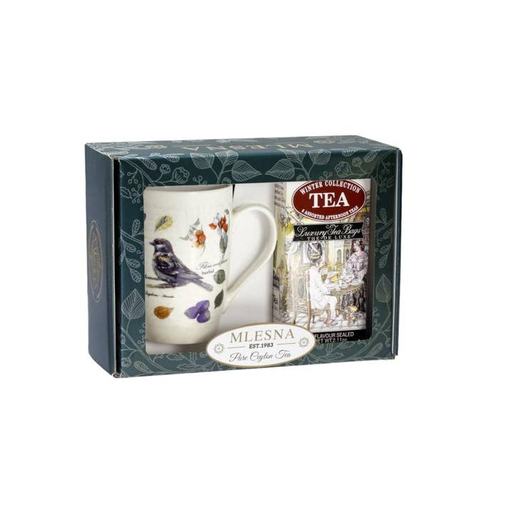 Gift Box With Sparrow Mug 450ml And 30 Tea Filters for wholesale by pirotta srl