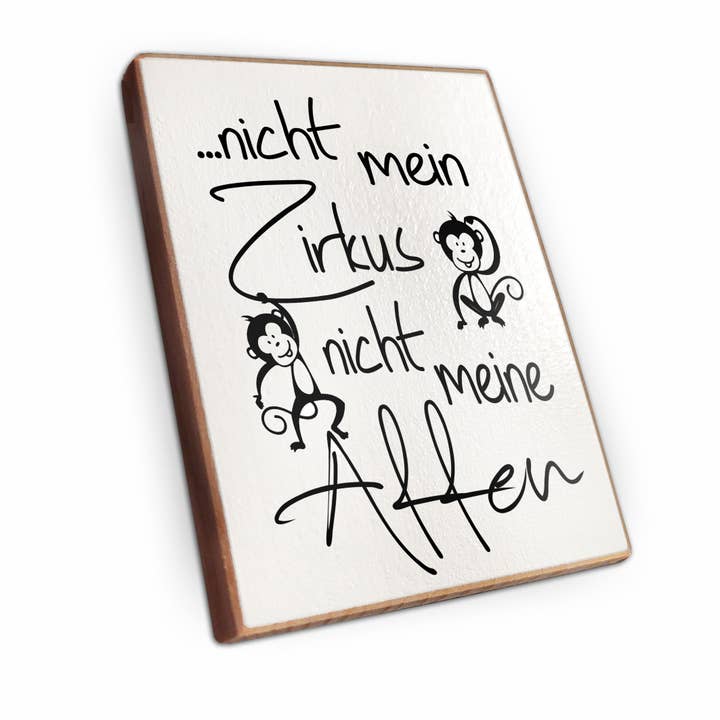 Beech Wood Fridge Magnet - Not My Circus for wholesale by wammi