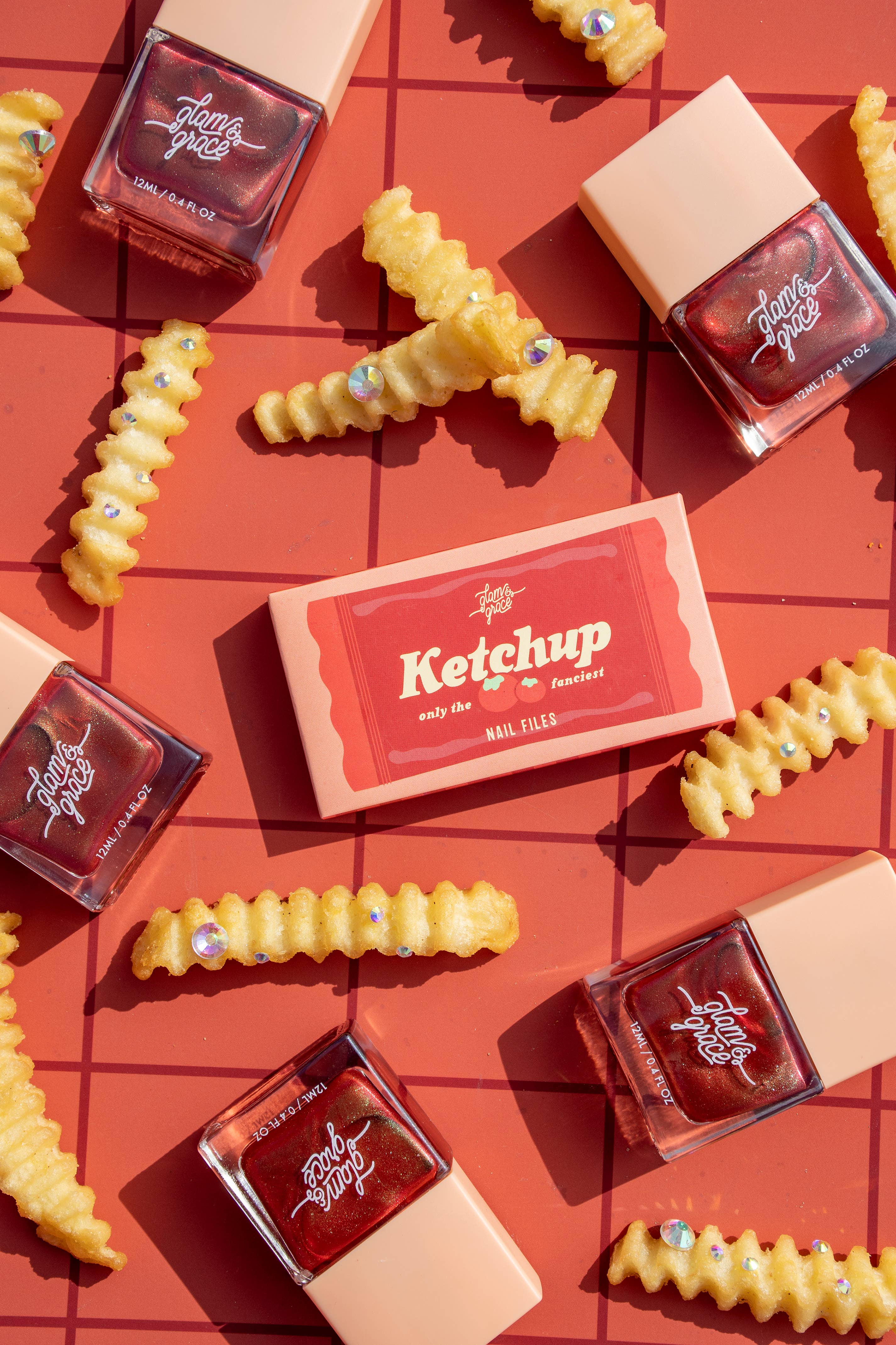 Glam & Grace - Vendita all'ingrosso Lime per unghie - Lime per unghie a forma di bustina di ketchup - Edizione limitata2