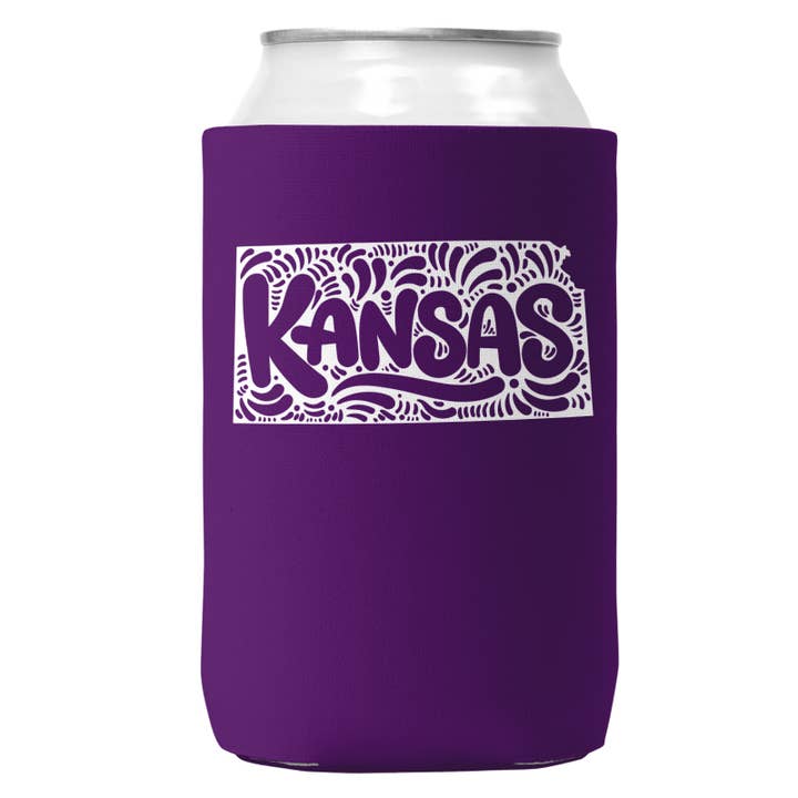 Kansas Can Coozie Cooler for 12oz Cans | State Koozie for wholesale by Wi-Wear