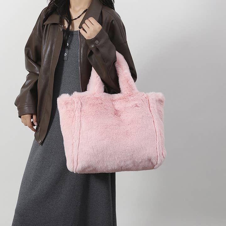 ACCITY - Wholesale Shoulder Bag - Women's - WINTER SIMPLE UNDERARM BAG HANDBAG PLUSH BAG_CWAB3971