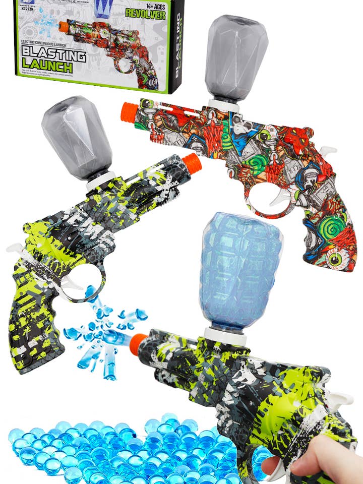 Electronic Gel Ball Blaster Shooter Revolver Gun for wholesale by Cap Zone