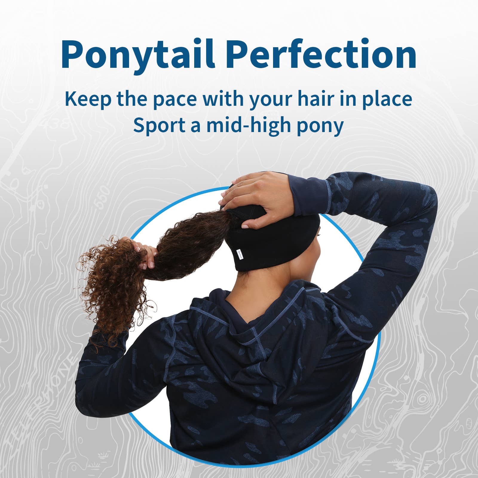 TrailHeads - Vente Bonnet – femme - Bonnet à queue de cheval en laine mérinos pour femmes3