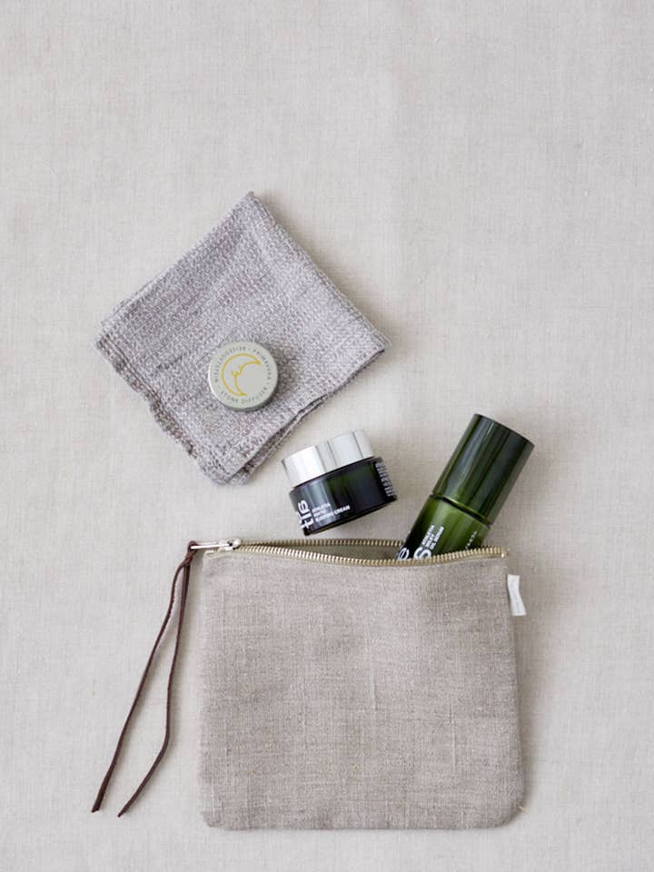 Canna Pouch (M) Natural for wholesale by Fog Linen Work