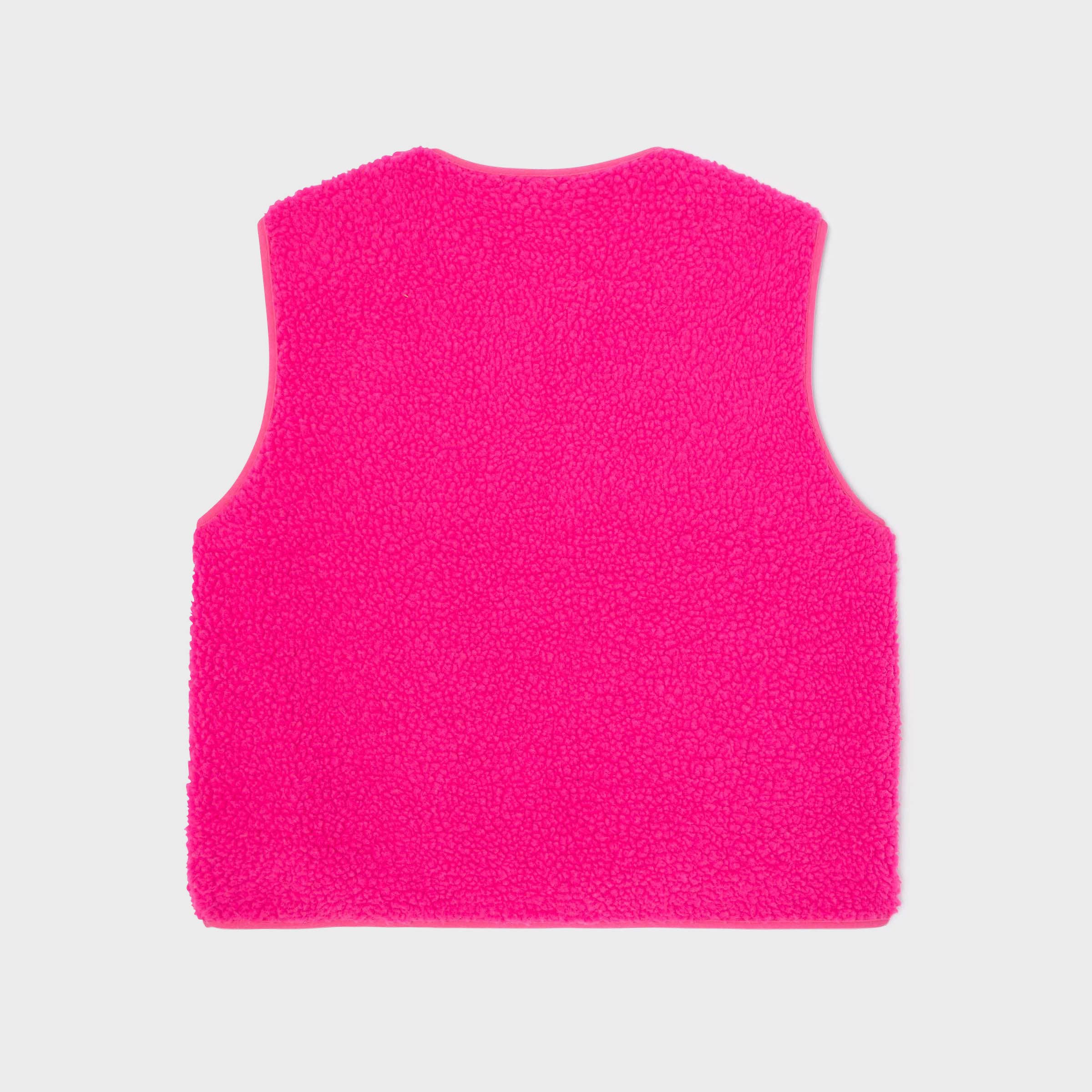 BILLYBELT - Wholesale Outerwear Vest - Women's - Women's sleeveless zip-up sherpa vest Pink9