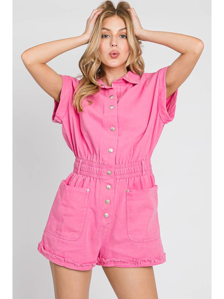 Sewn and Seen - Venta al por mayor Peto - Mujer - Mameluco de mezclilla con botones y bolsillos11