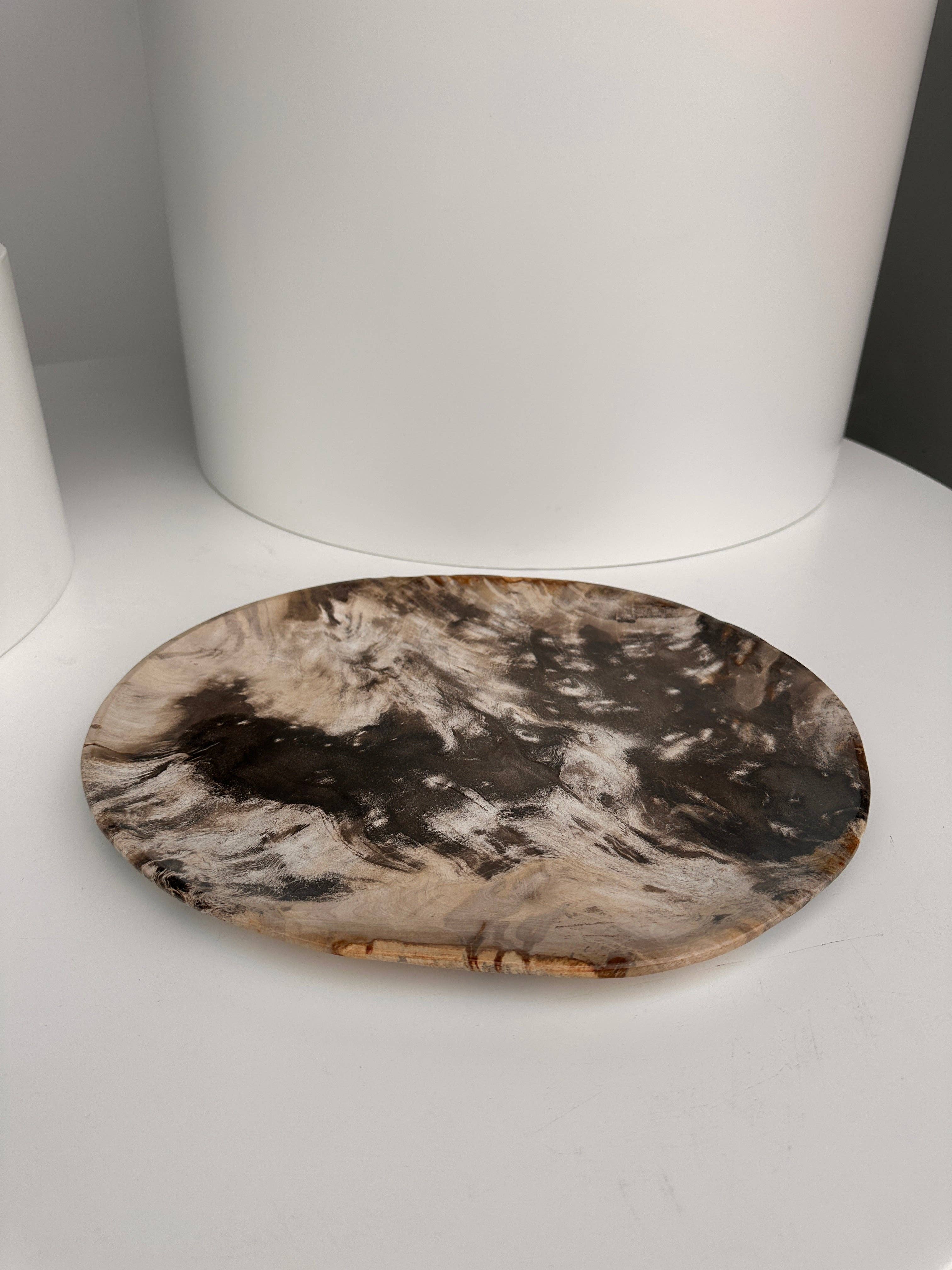 Office Objets - Vente Assiettes/plats/bols de décoration - Très grand vide poche ou plat en bois pétrifié29