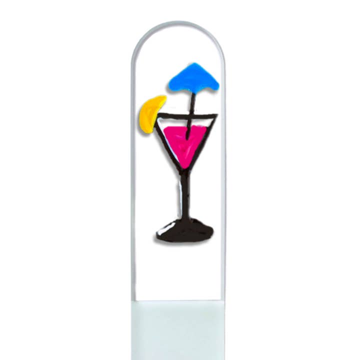 Classy Nail Files - Wholesale Nail File - Party Drink Special Occasion Hand Painted Crystal Nail File