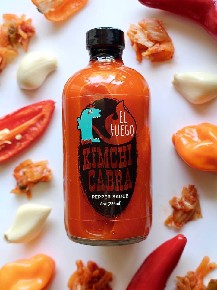 Kimchi-Cabra Pepper Sauce for wholesale by El Fuego Pepper Sauce