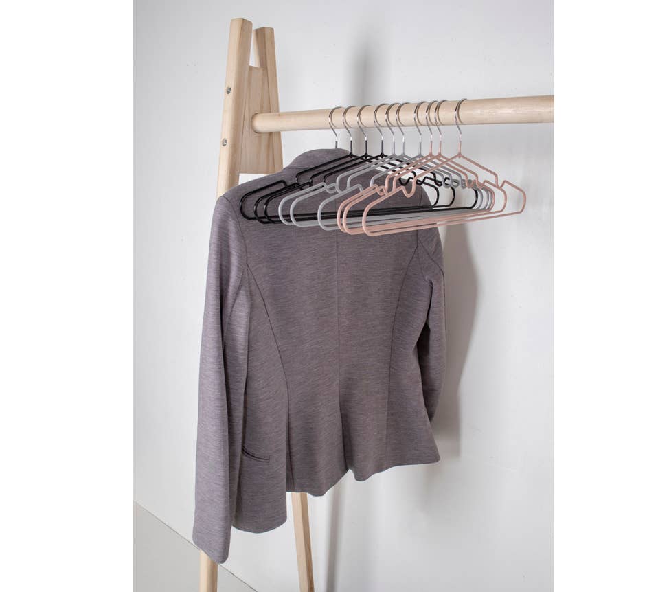 Massa Hangers - Metal hangers with grey coating S/10 for wholesale on Faire1