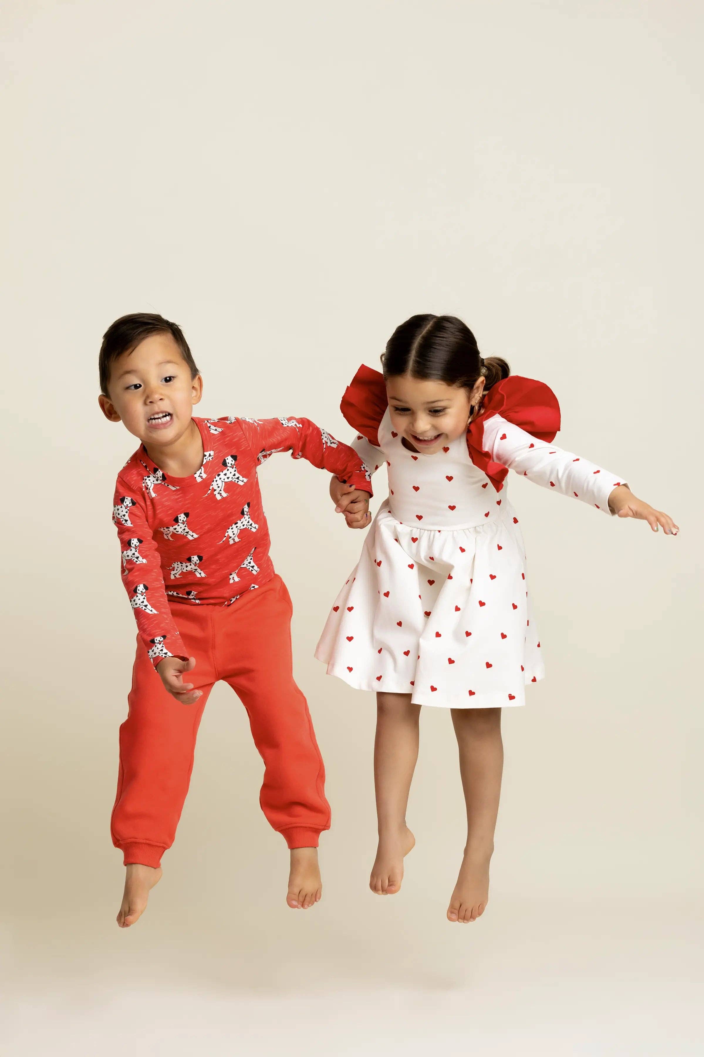 Monica + Andy - Wholesale Top & Pant Set - Kids - Valentine's Day Long Sleeve Tee + Sweatpant Set_Dalmatians4