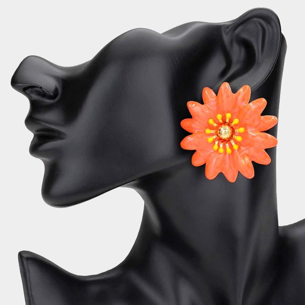 Sensibling Corp. - Wholesale Stud/Post Earrings - Bold Flower Statement Stud Earrings
2