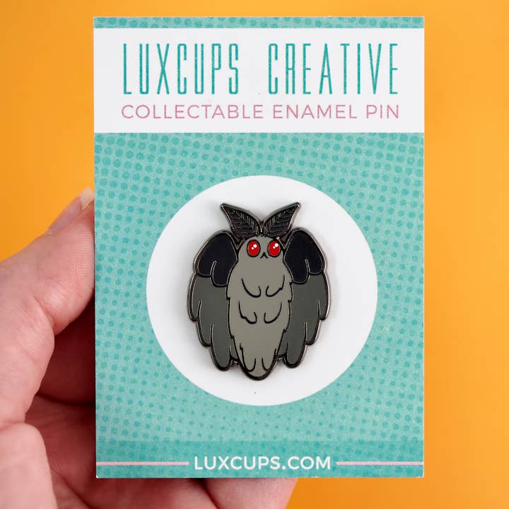 LuxCups Creative - Wholesale Lapel Pin/Button - Mothman Pin4