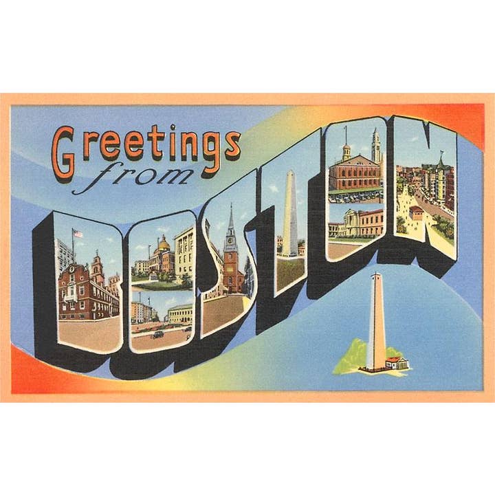 Magnet MA-720 Greetings from Boston for wholesale by Found Image Press