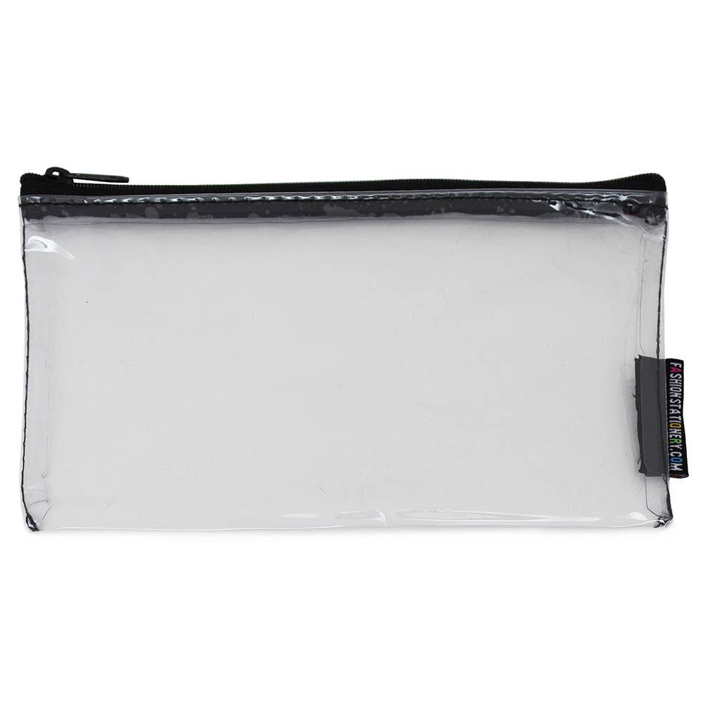 Powell Creative Products Ltd – wholesale Pencil case/pouch – Clear Small Exam Pencil Case Flat See Through Back To School0