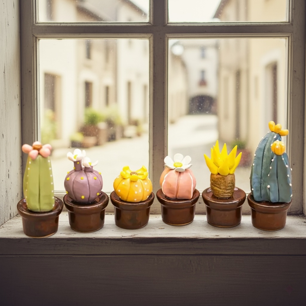 Otterware – wholesale Decorative figurine – Handmade Miniature Ceramic Cactus & Succulent Figurines7