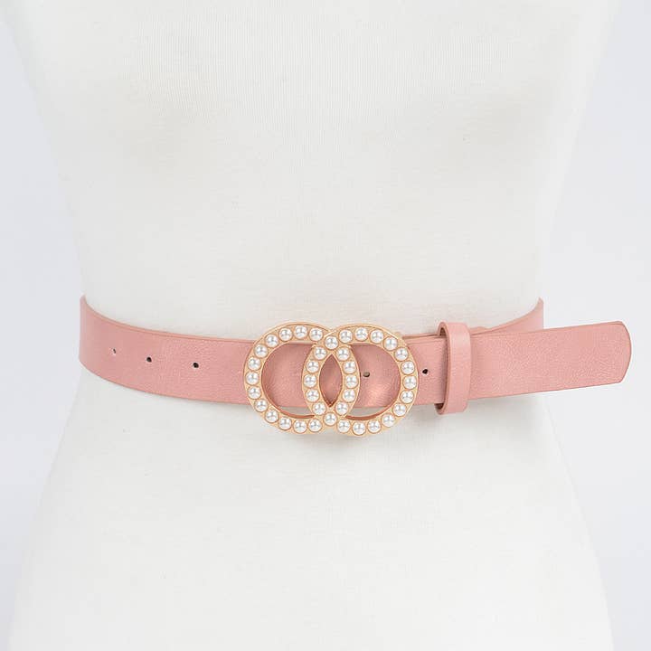 3AM BY H&D ACCESSORIES - Wholesale Belt - Women's - Double Loop Pearl Buckle Belt