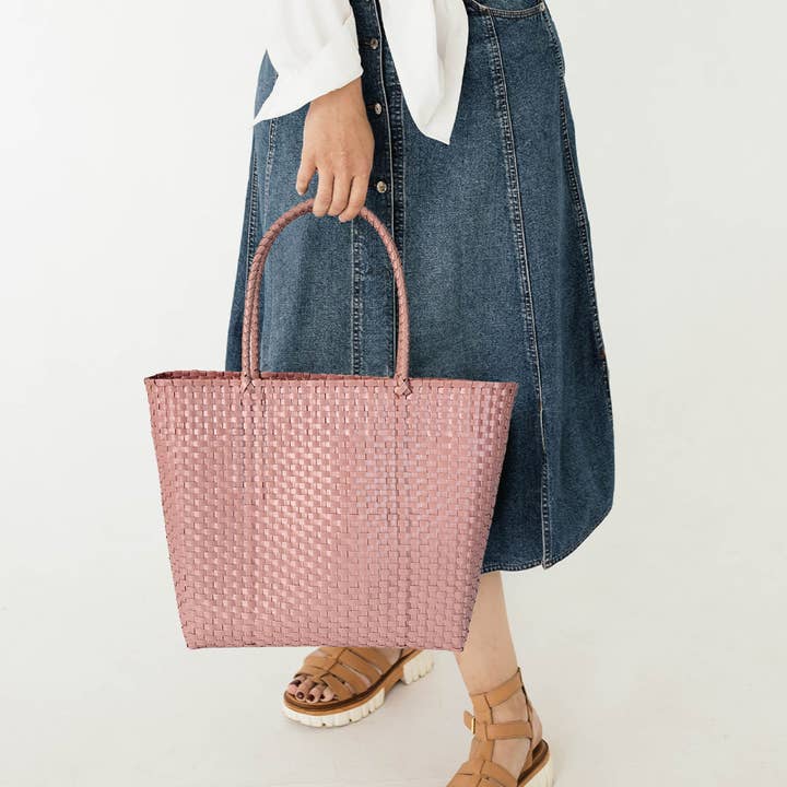 Sensibling Corp. - Wholesale Tote Bag - Women's - Basket Weave Tote Bag / Shoulder Bag