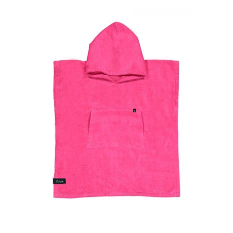 Ericeira Terry Poncho Neon Rosa Crianças por atacado de Futah