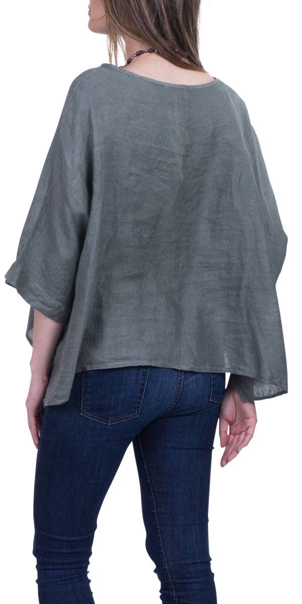 Gigi Moda - Wholesale Blouse - Women's - Linen Kaftan Blouse25