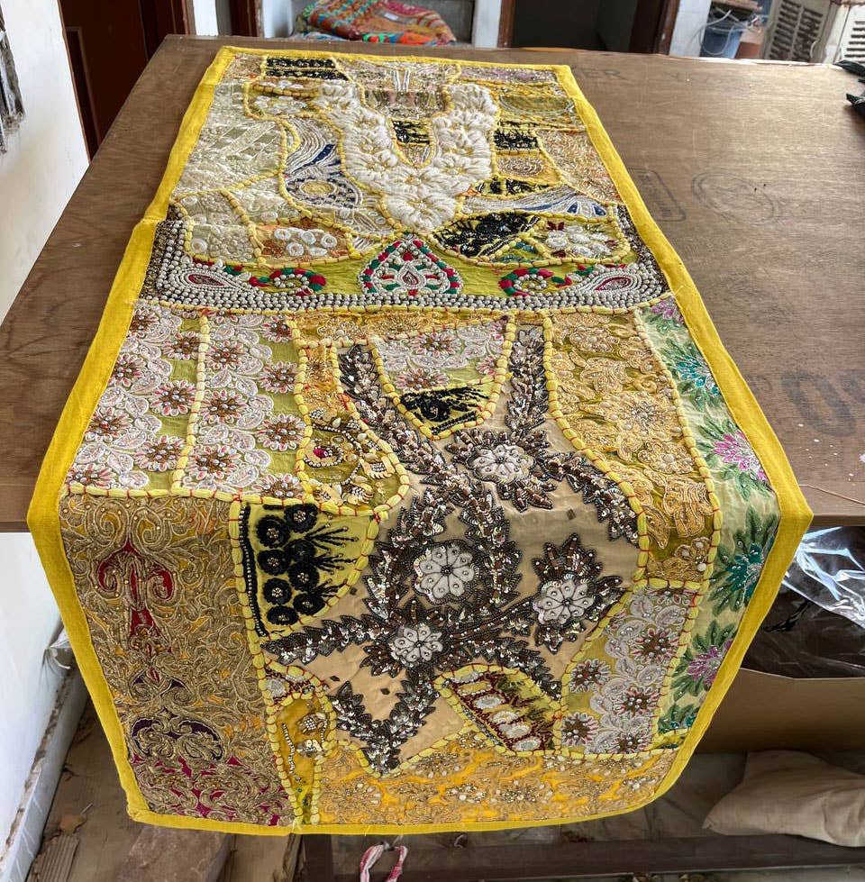 Bhawana Handicrafts - Wholesale Table Runner - Table Runner Boho Patchwork Hand Embroidery Indian Vintage0