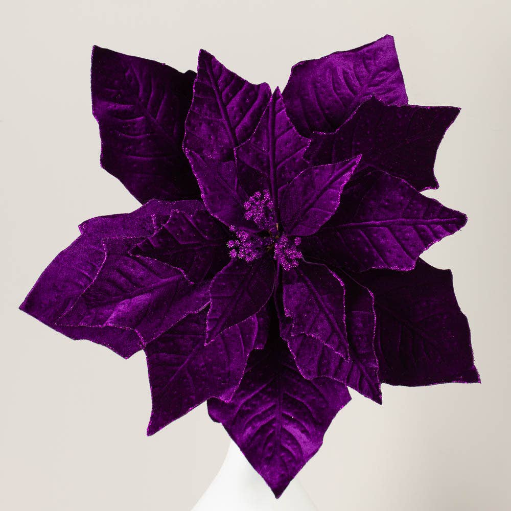 Factory Direct Craft - Vente Fleurs artificielles - Poinsettia en velours artificiel géant de 16" de diamètre - Choisissez la couleur1