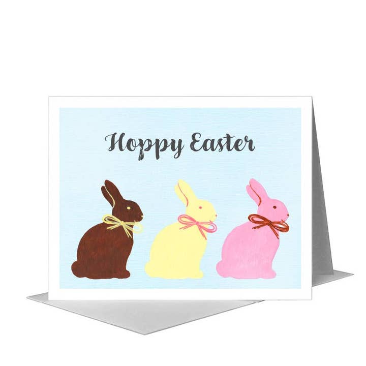 Hasen, Grußkarte (#8654A) für den Großhandel von Printed Canvas