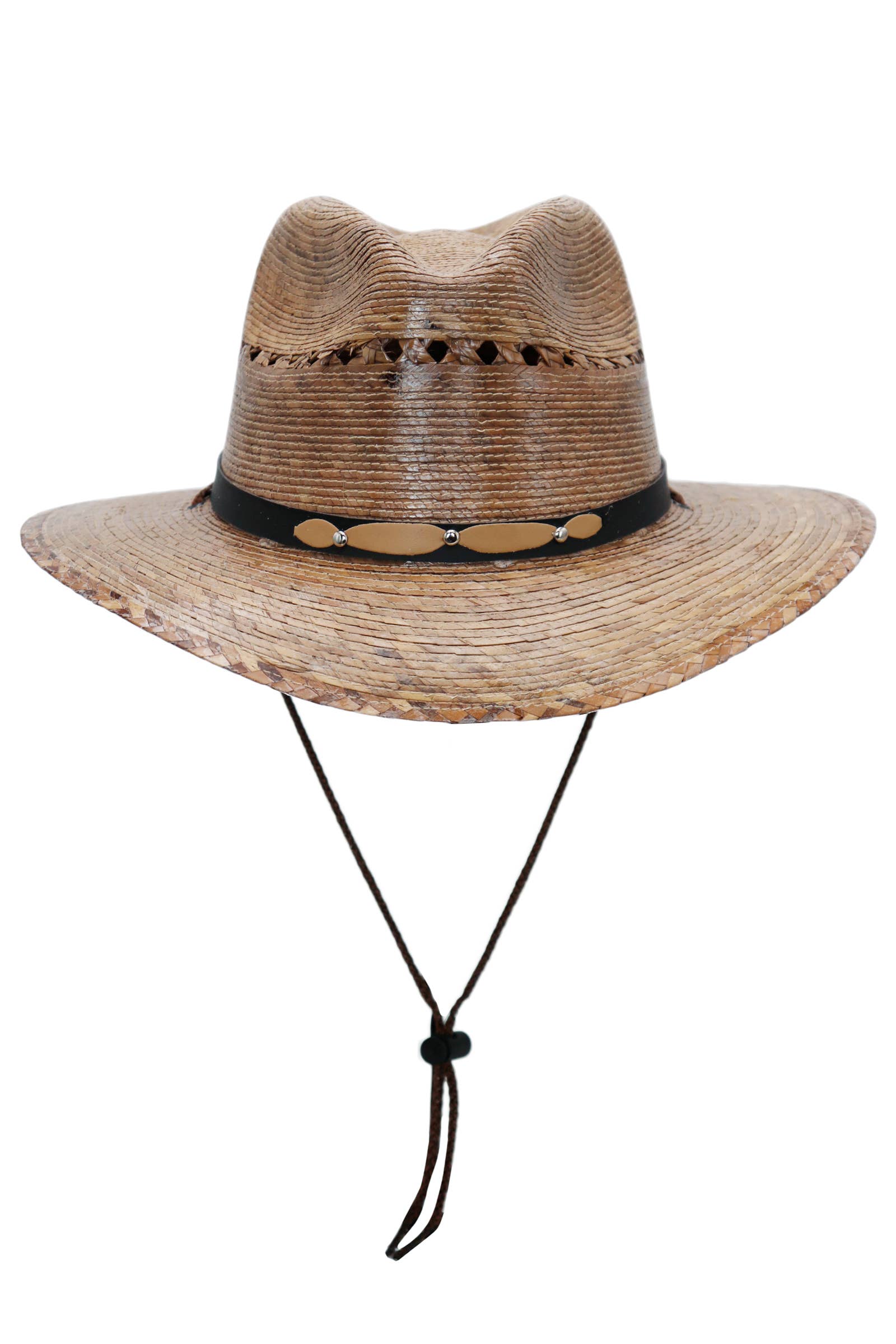Cap Zone - Wholesale Straw Hat - Women's - Youths Tycoon Flat Palm Straw Lifeguard Hat - Vent5