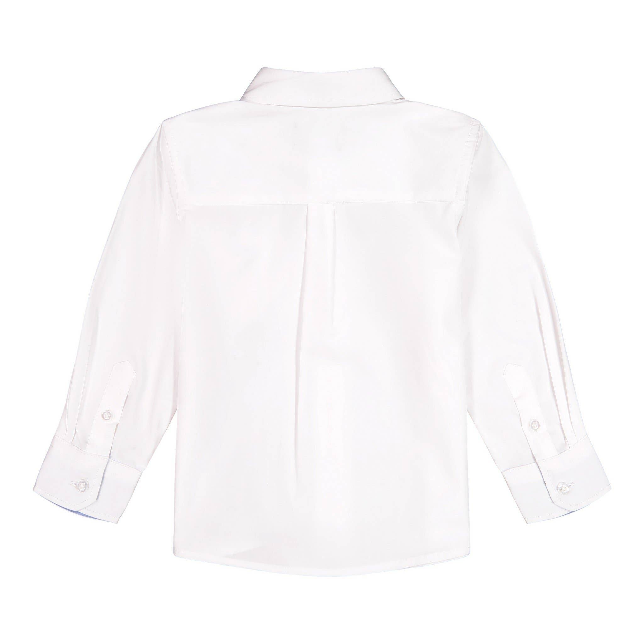 Andy & Evan – wholesale Buttoned-down shirt – Kids – Boys Toddler White Poplin Buttondown1