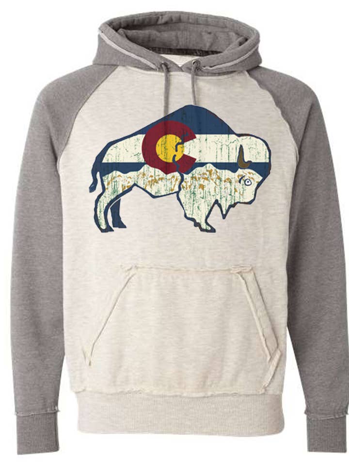 S.L. Revival Co. - Wholesale Hoodie - Unisex - Colorado Buffalo Hippy Hoodie1