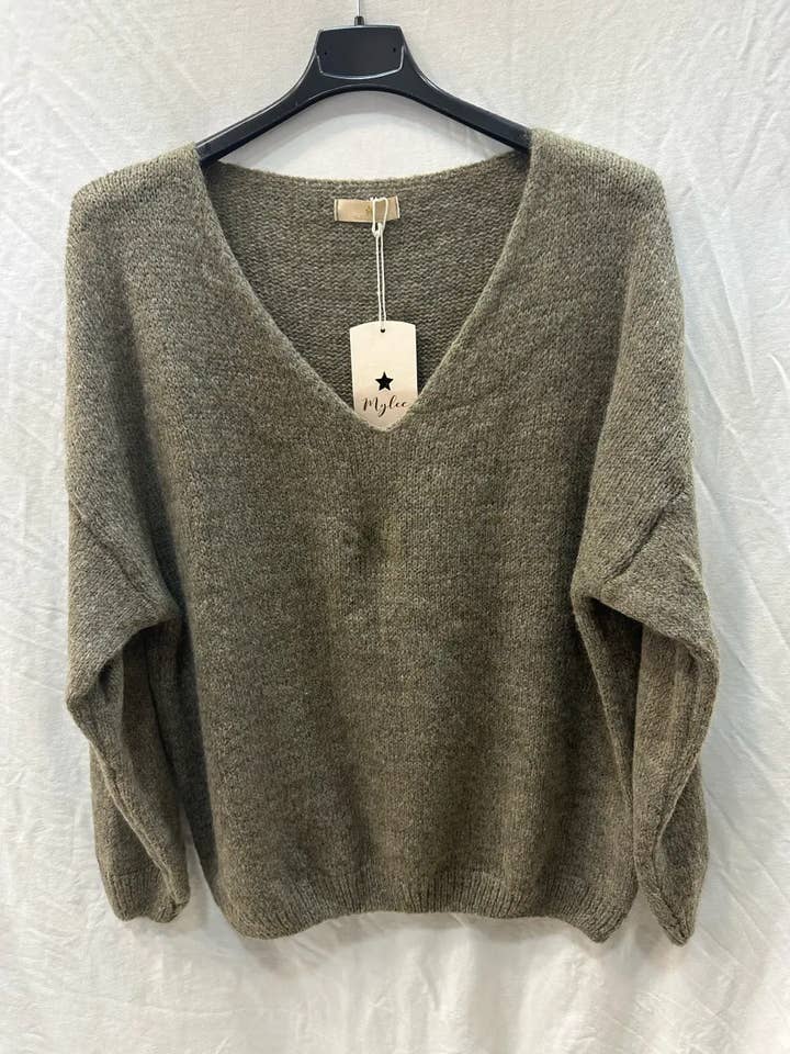 Mimi & Gogo - Wholesale Knit Sweater - Women's - Basic uni sweater @20127_uni45