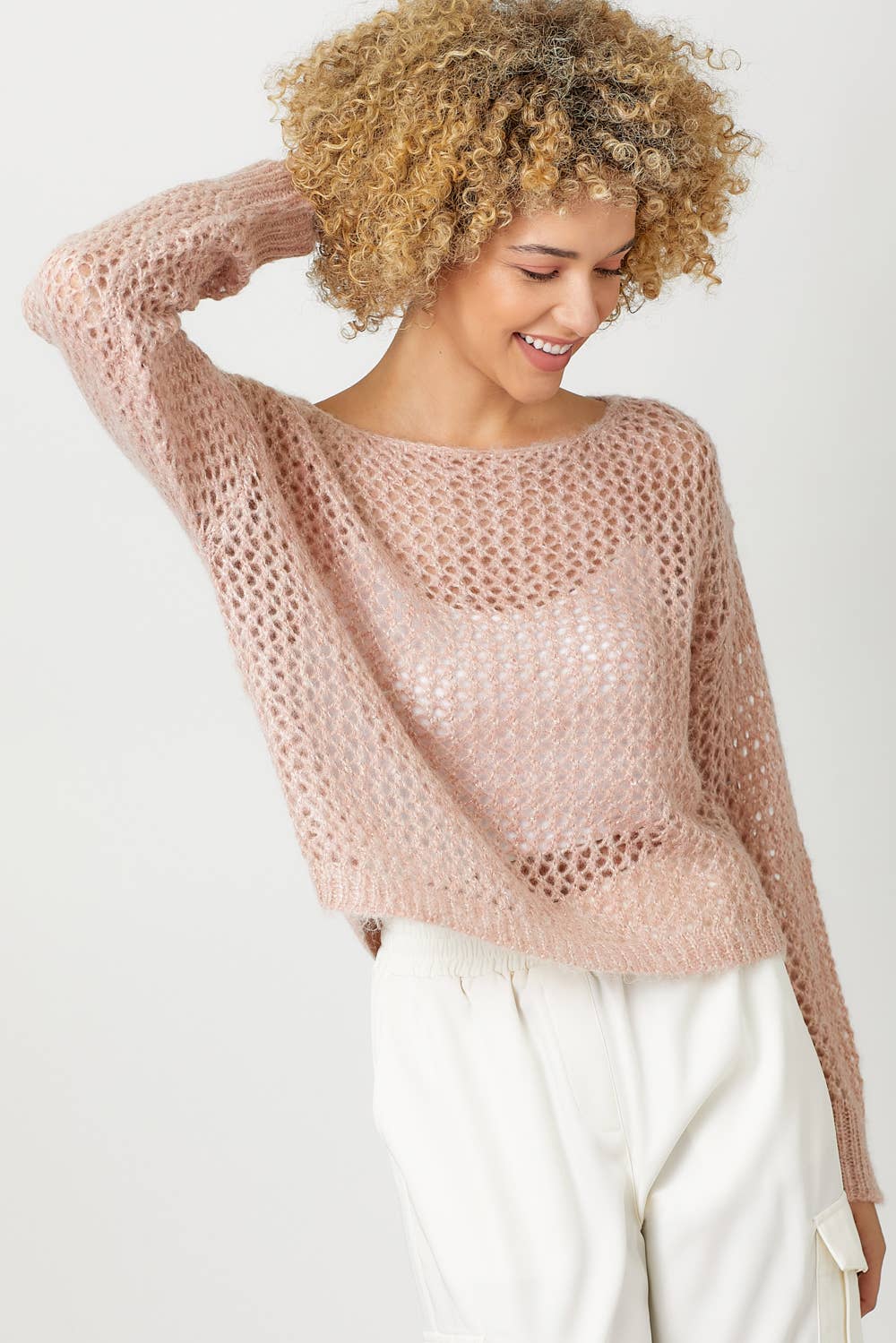 Mystree – Pulôver - Mulher por atacado – 60897 Camisola Pulôver Metálica Net26