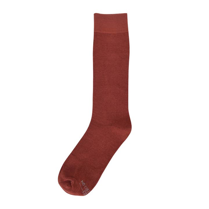 Solid Burnt Orange Socks for wholesale by No Cold Feet