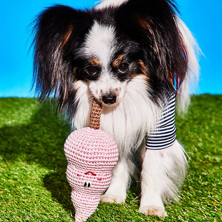 Ware of the Dog - Wholesale Pet Squeaky Toy - Dog - Cotton Crochet Cotton Candy
