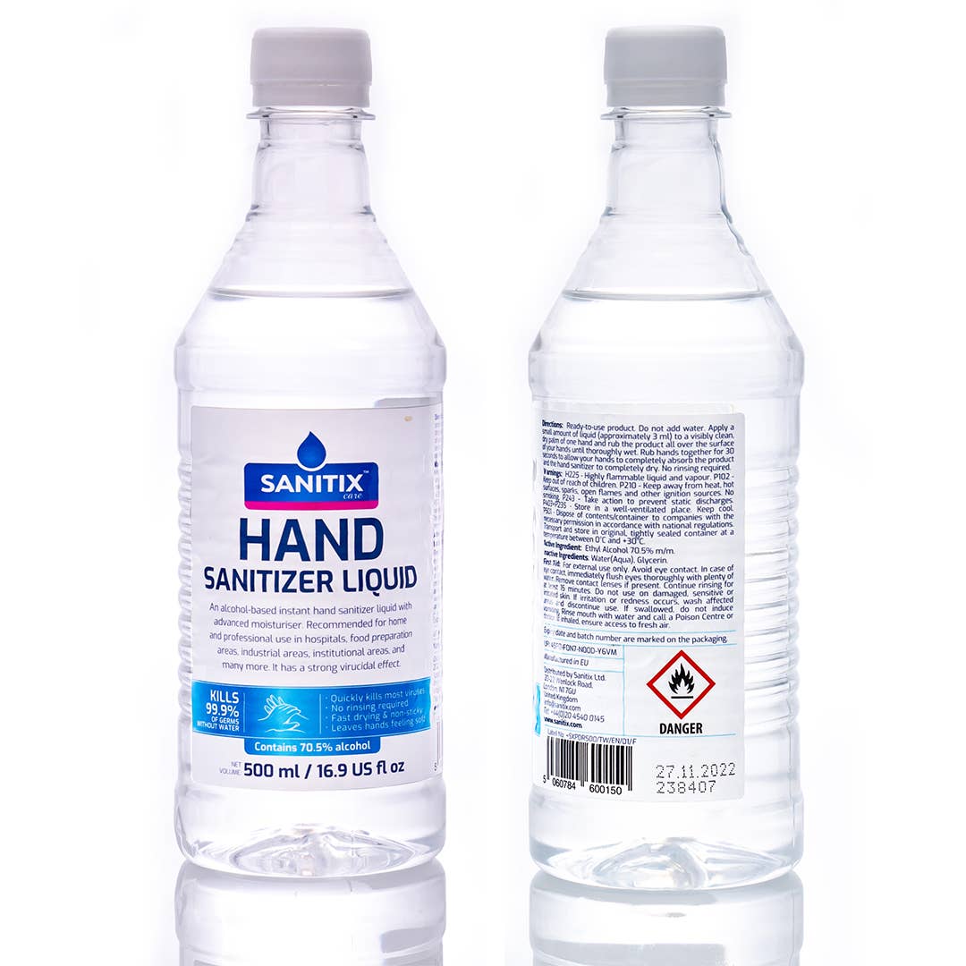 Sanitix Care – wholesale Hand sanitiser – Hand Sanitizer Liquid 500 ml / 16.9 US fl oz1